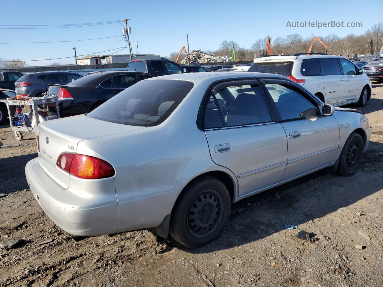 2002 Toyota Corolla Ce Silver vin: 2T1BR12E82C557633