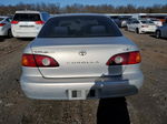 2002 Toyota Corolla Ce Silver vin: 2T1BR12E82C557633