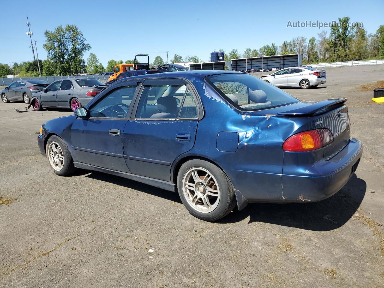 2002 Toyota Corolla Ce Blue vin: 2T1BR12EX2C582596