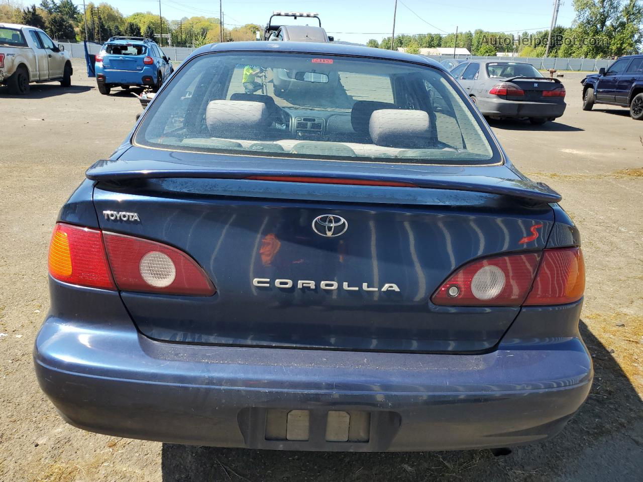 2002 Toyota Corolla Ce Blue vin: 2T1BR12EX2C582596