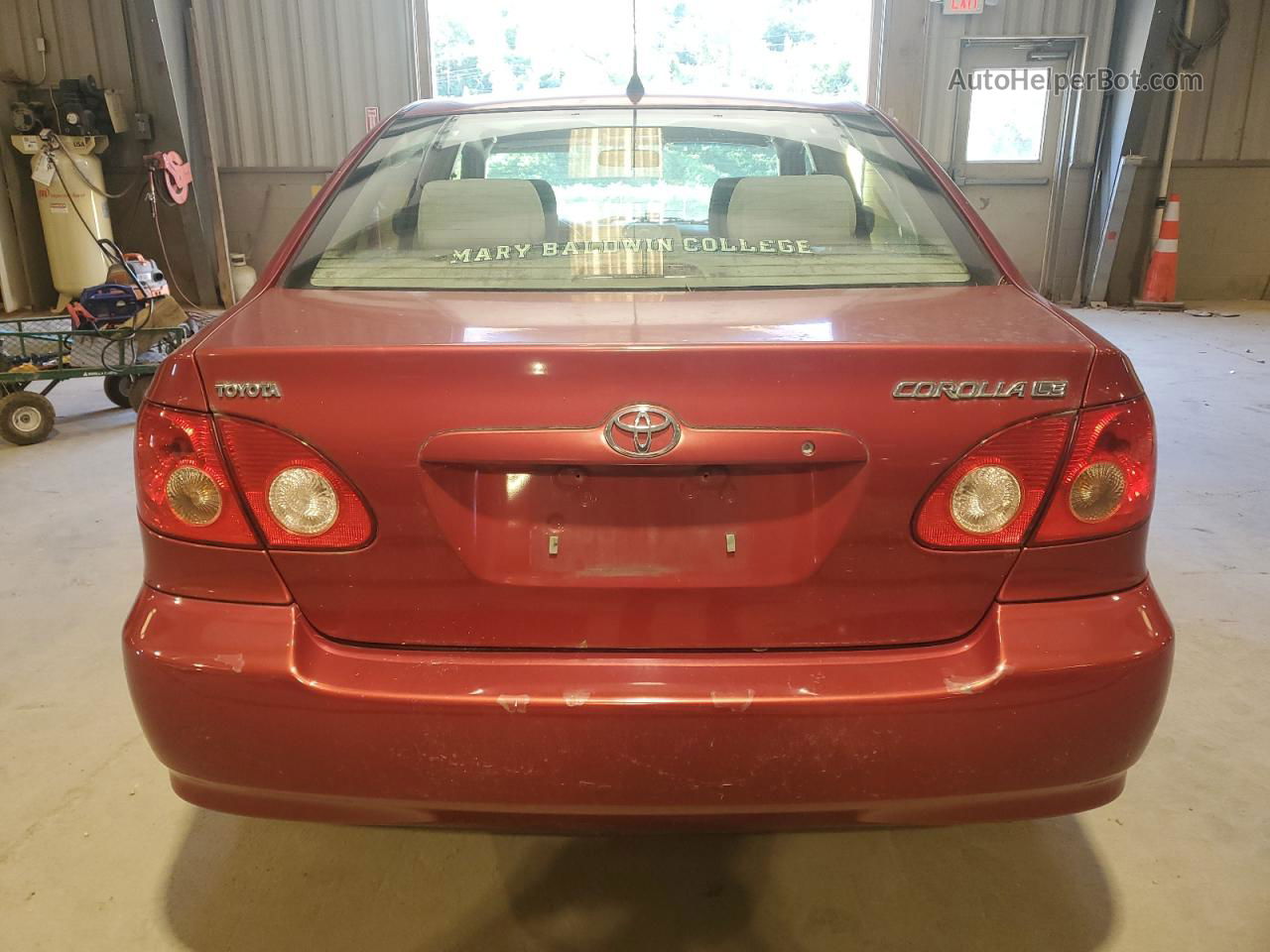 2005 Toyota Corolla Ce Red vin: 2T1BR30E85C346449