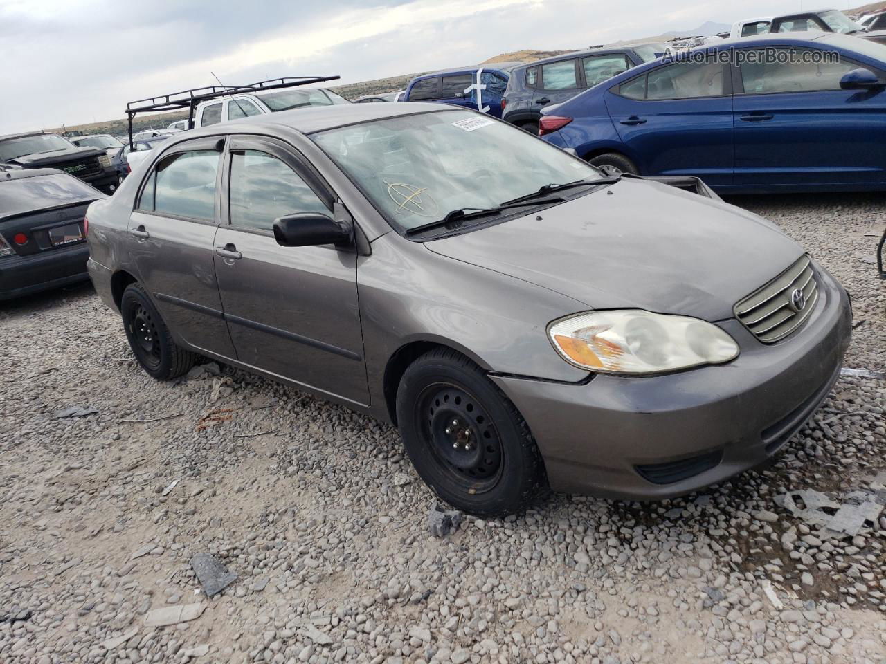 2004 Toyota Corolla Ce Gray vin: 2T1BR32E04C219545