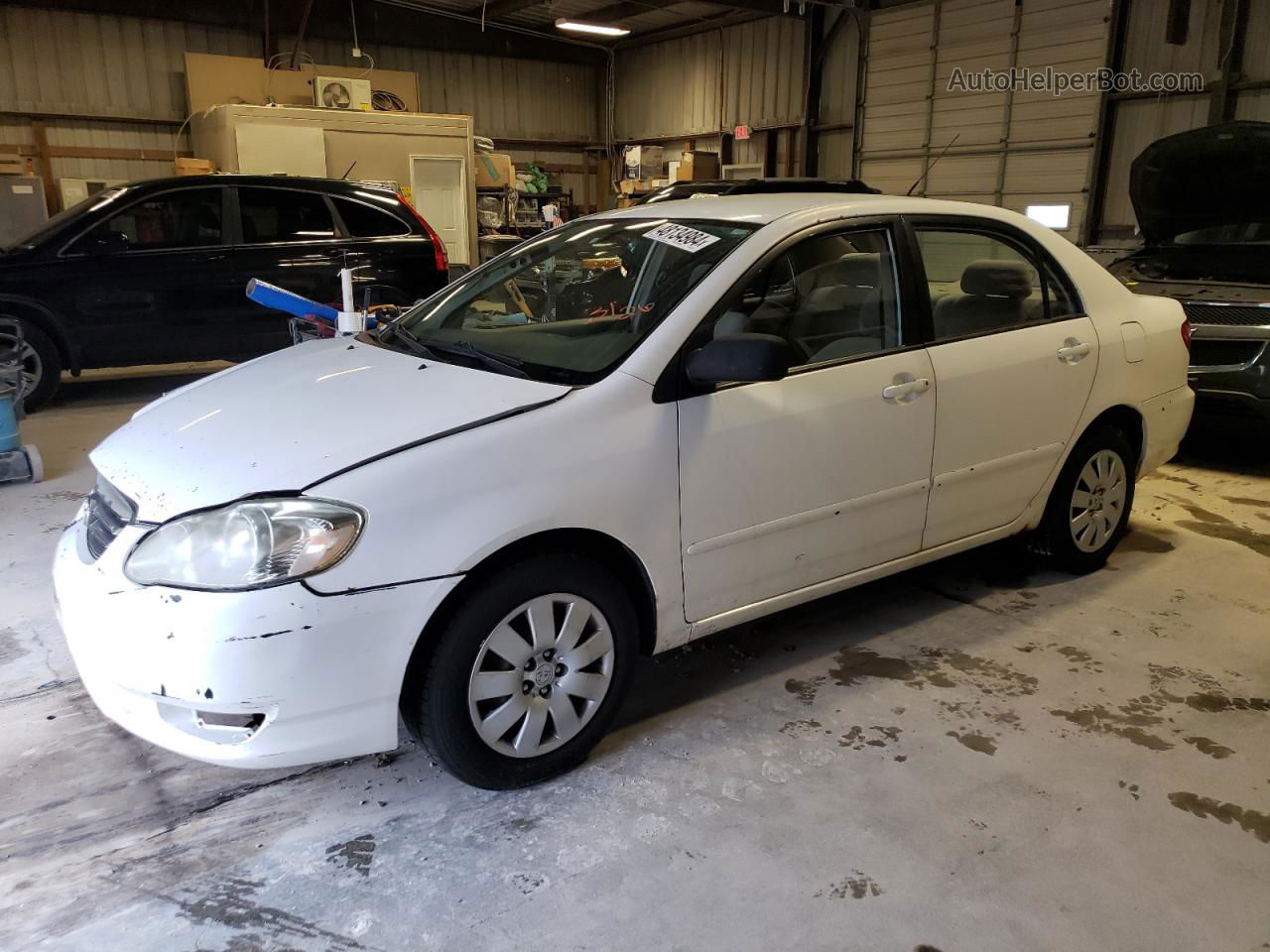 2004 Toyota Corolla Ce White vin: 2T1BR32E04C251105