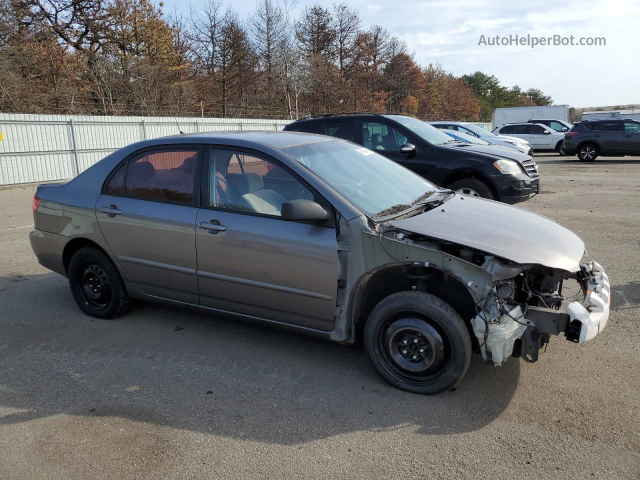 2003 Toyota Corolla Ce Gray vin: 2T1BR32E13C014623