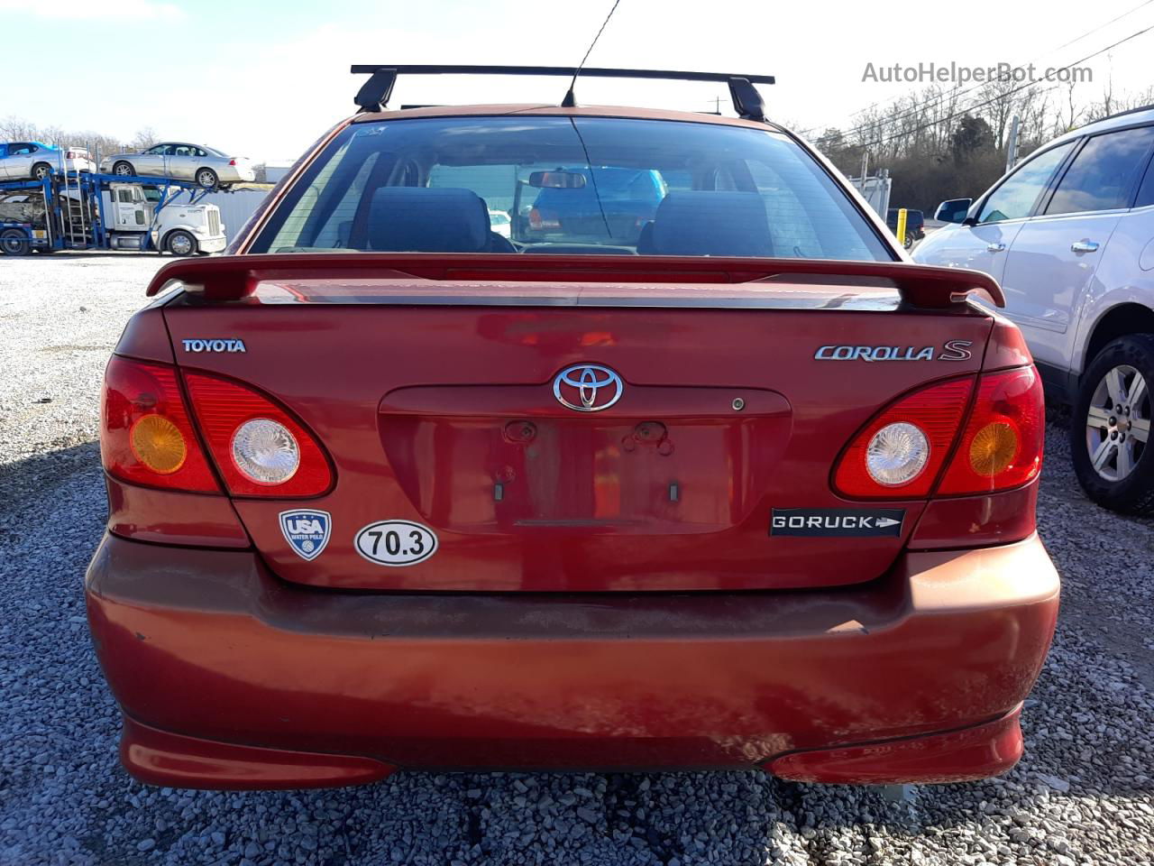 2003 Toyota Corolla Ce Red vin: 2T1BR32E13C157376