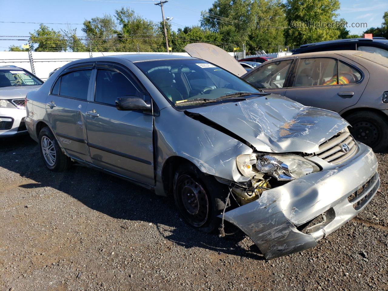 2004 Toyota Corolla Ce Silver vin: 2T1BR32E14C256281