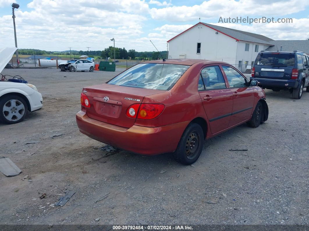 2004 Toyota Corolla Ce Burgundy vin: 2T1BR32E14C258029