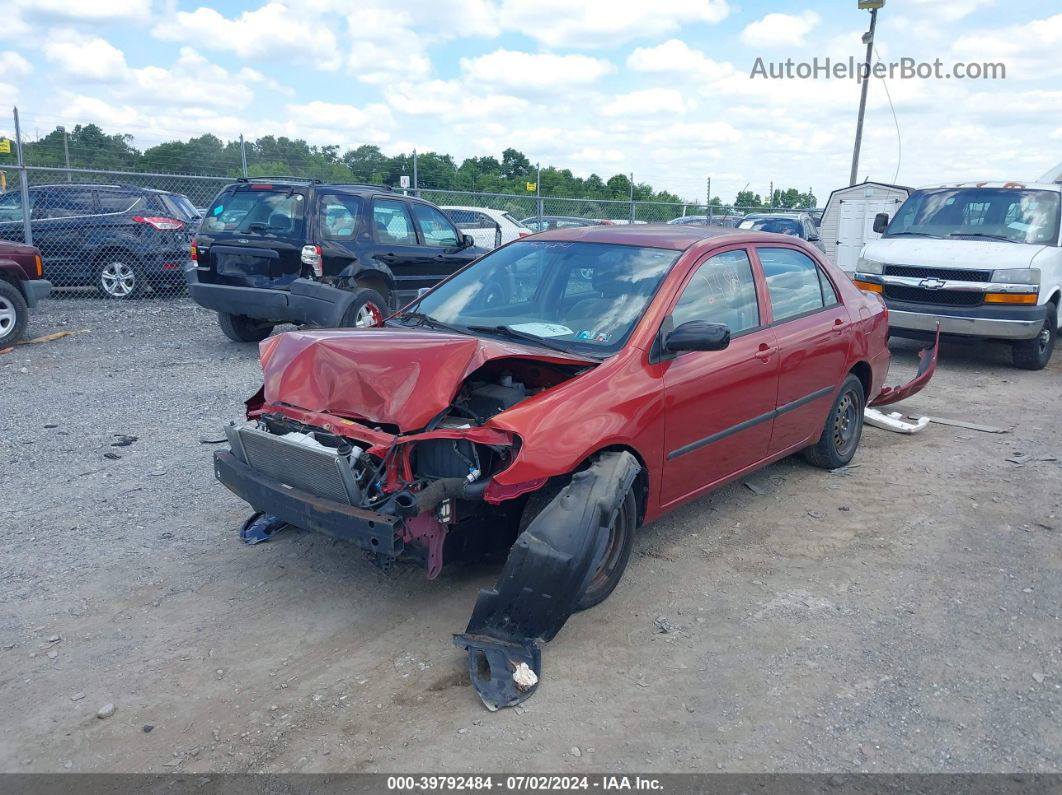 2004 Toyota Corolla Ce Burgundy vin: 2T1BR32E14C258029