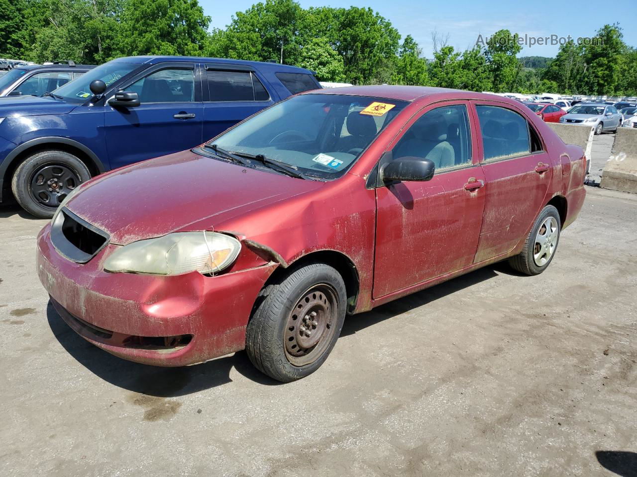 2005 Toyota Corolla Ce Red vin: 2T1BR32E25C349005