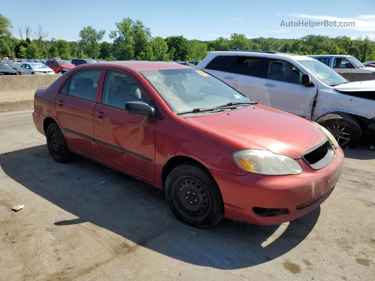 2005 Toyota Corolla Ce Красный vin: 2T1BR32E25C349005