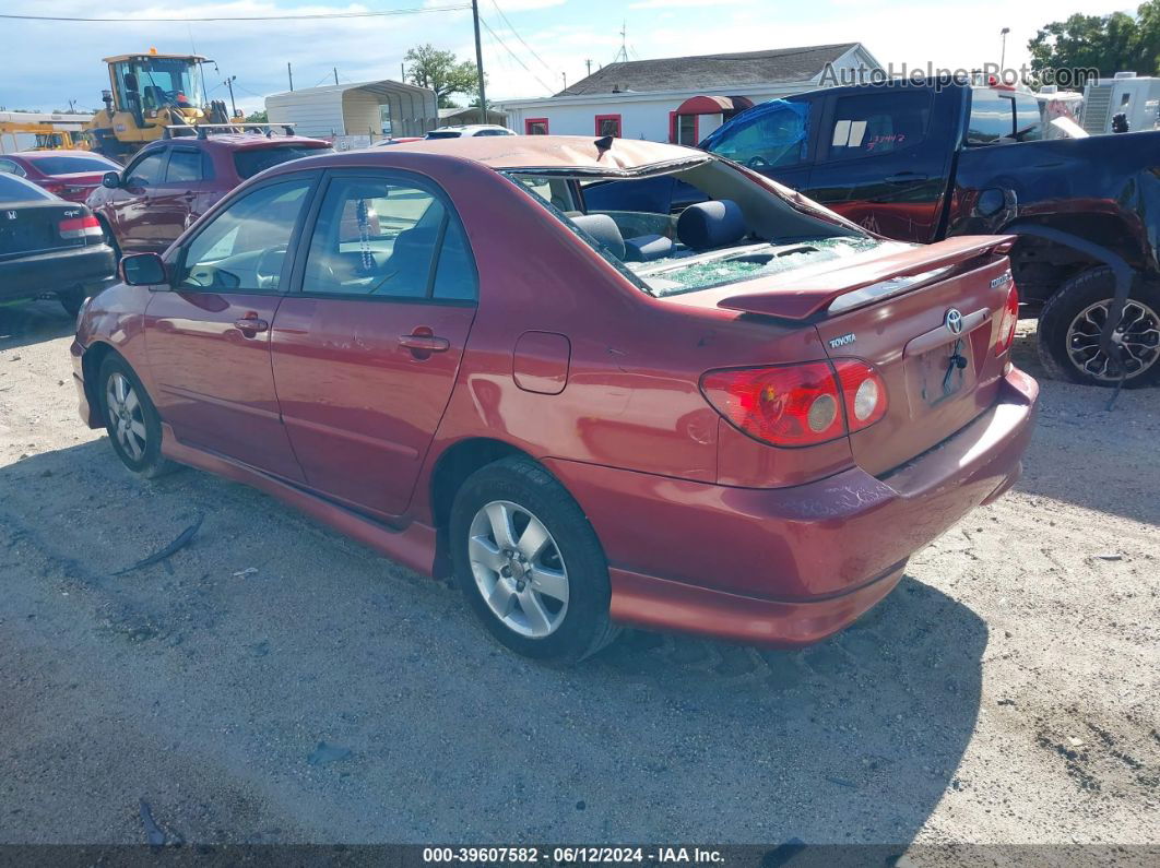 2005 Toyota Corolla S Red vin: 2T1BR32E25C503440