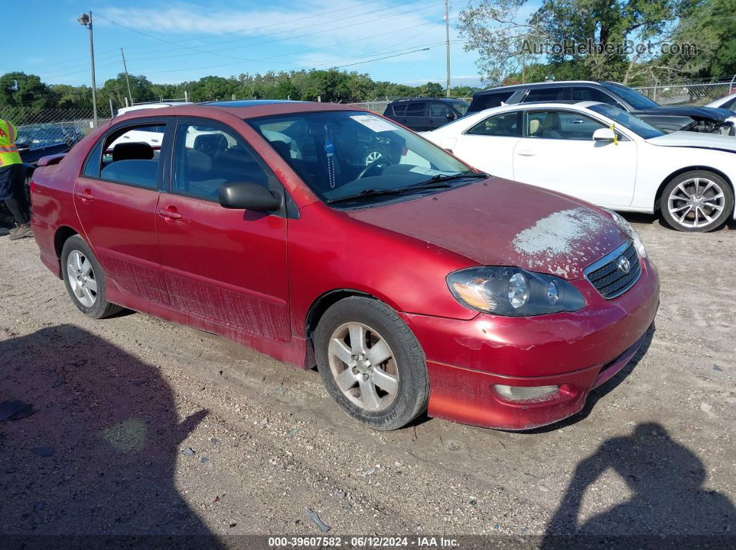 2005 Toyota Corolla S Red vin: 2T1BR32E25C503440