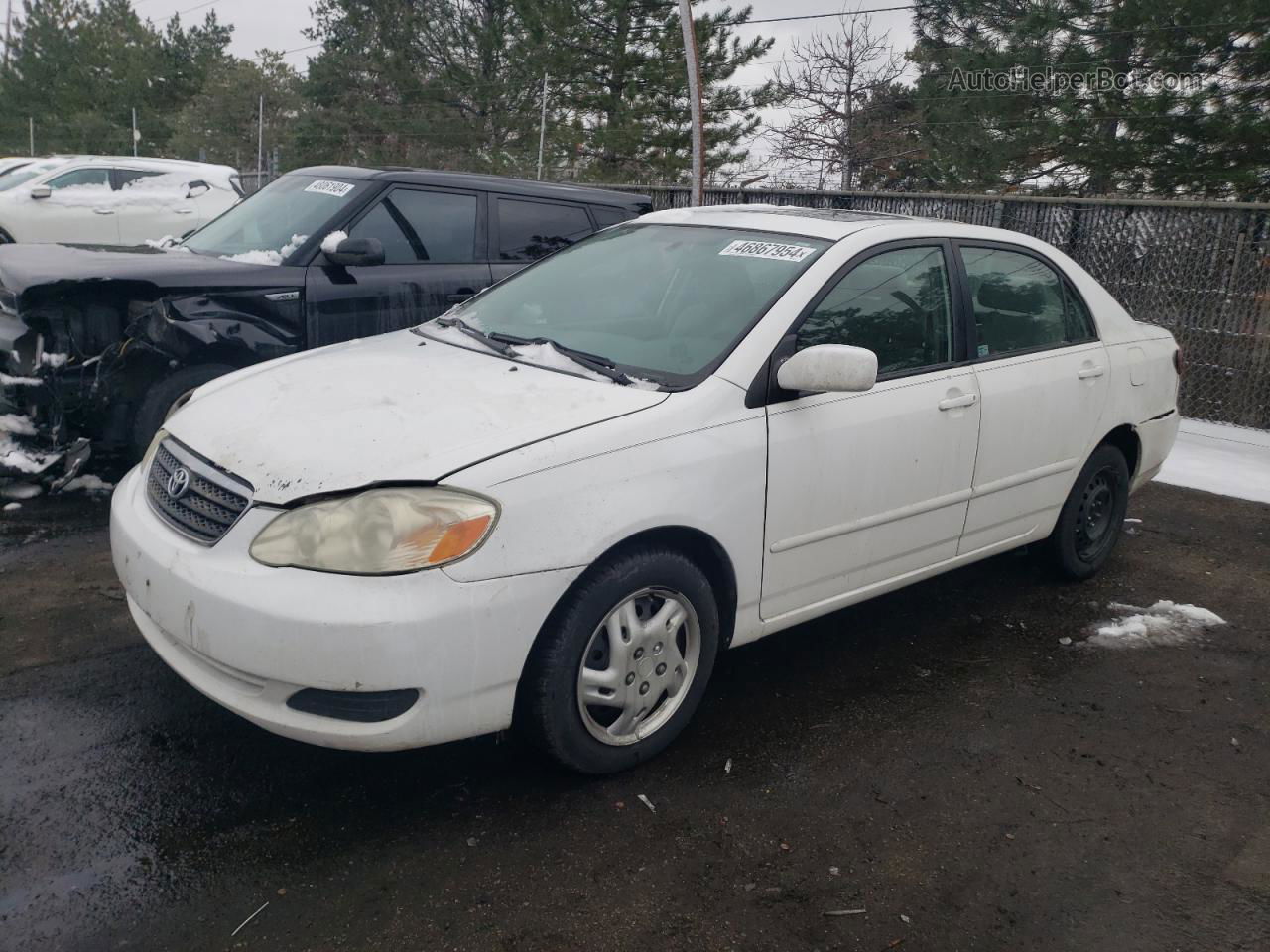 2008 Toyota Corolla Ce White vin: 2T1BR32E28C880127