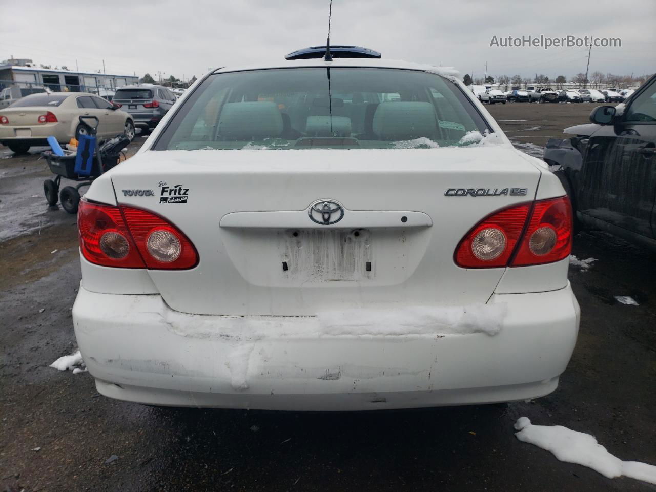 2008 Toyota Corolla Ce White vin: 2T1BR32E28C880127