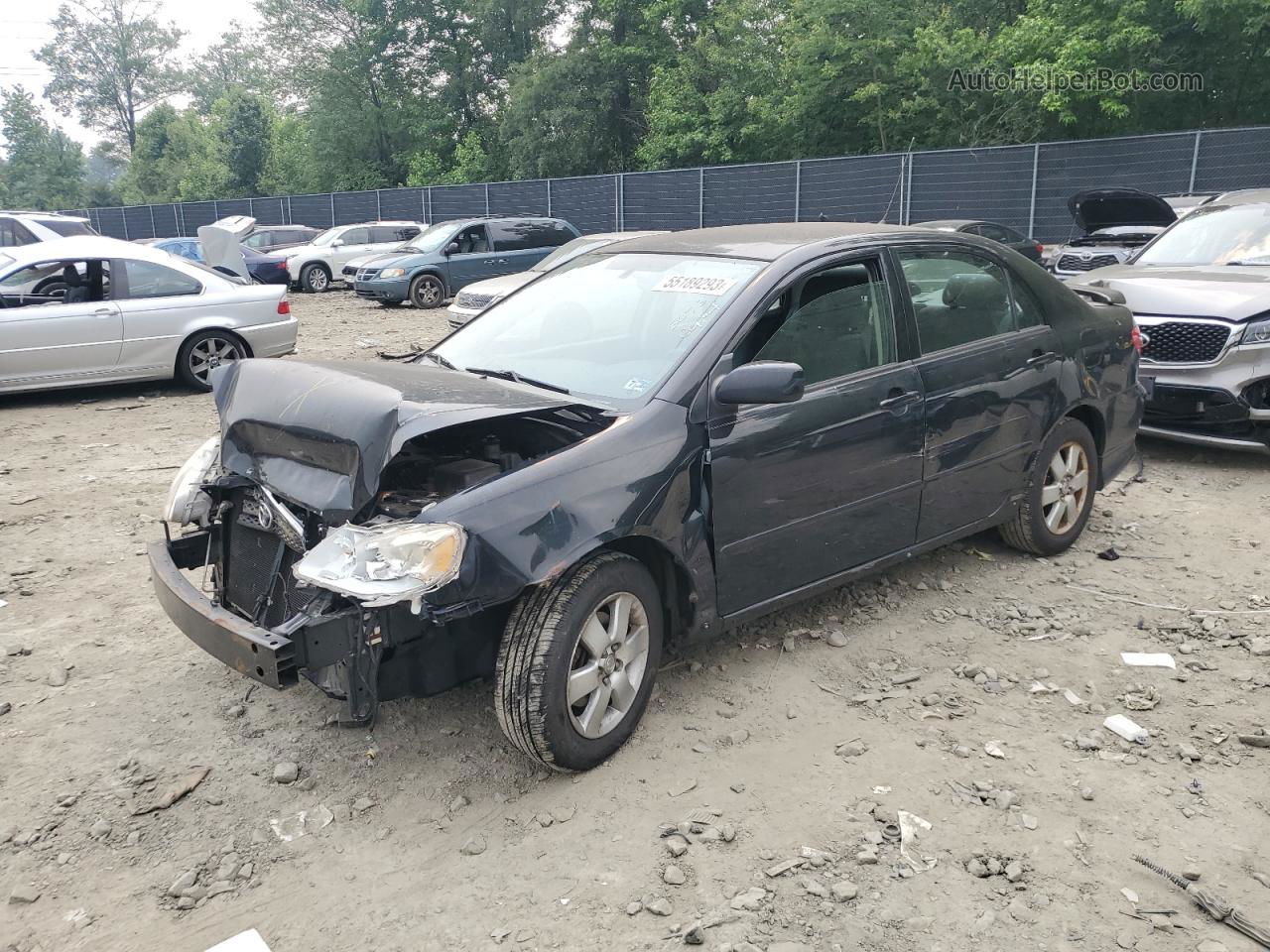 2008 Toyota Corolla Ce Black vin: 2T1BR32E28C892214