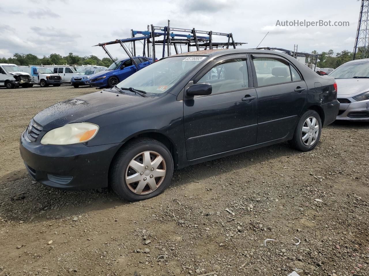 2003 Toyota Corolla Ce Black vin: 2T1BR32E33C013392