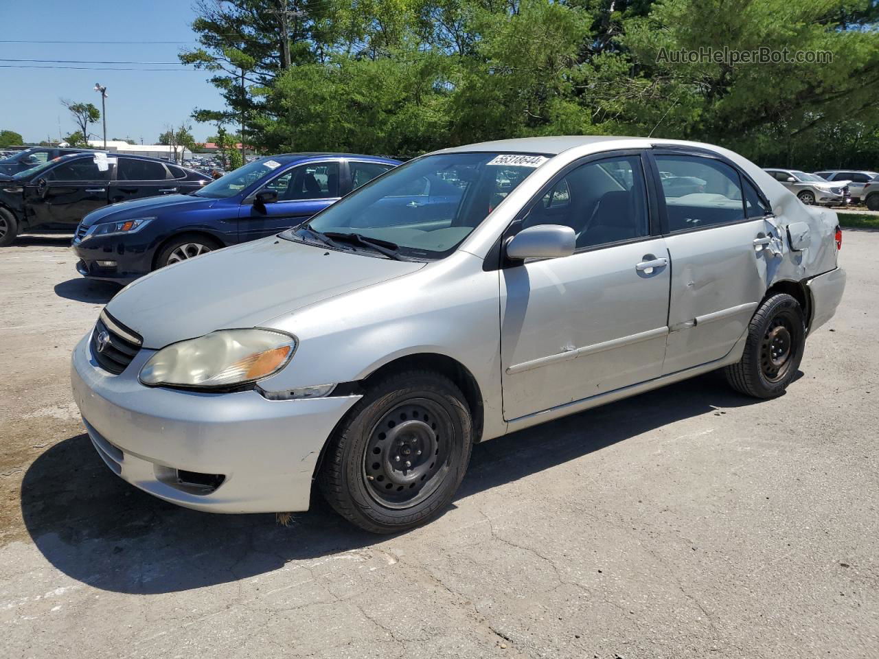 2004 Toyota Corolla Ce Silver vin: 2T1BR32E34C260560