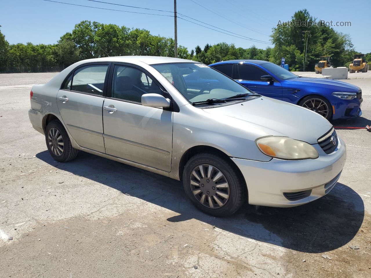 2004 Toyota Corolla Ce Silver vin: 2T1BR32E34C260560