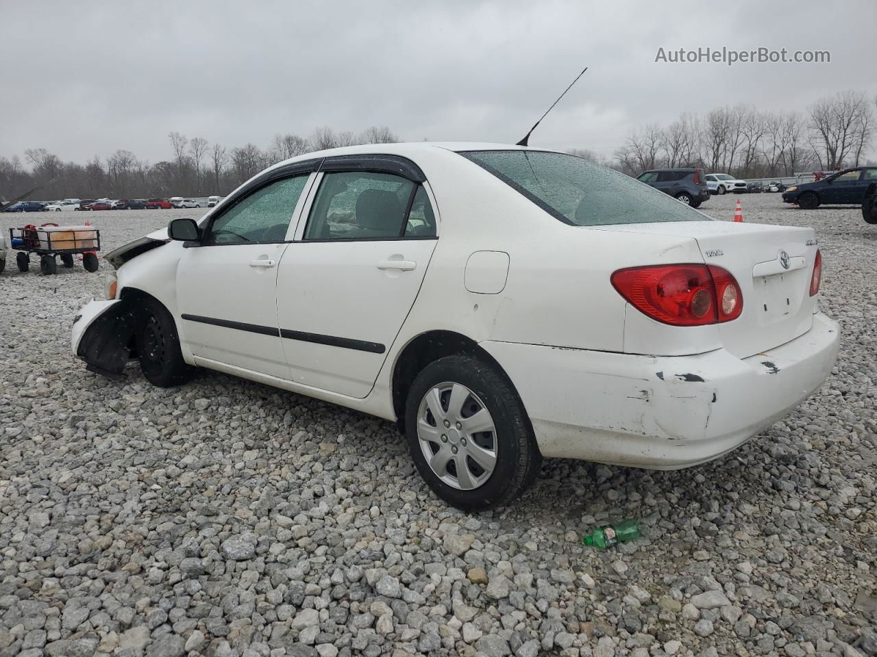 2008 Toyota Corolla Ce White vin: 2T1BR32E38C877138