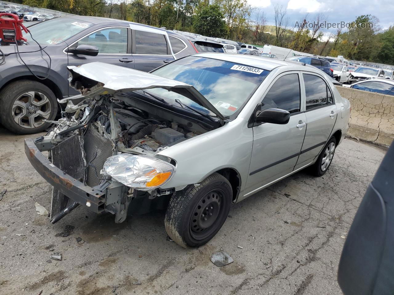 2004 Toyota Corolla Ce Gray vin: 2T1BR32E44C190454