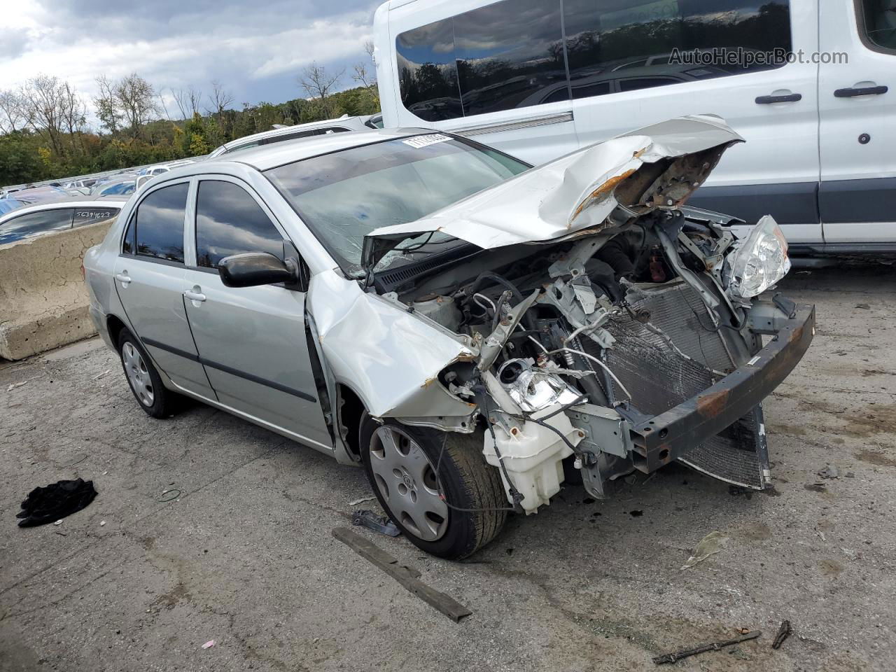 2004 Toyota Corolla Ce Gray vin: 2T1BR32E44C190454