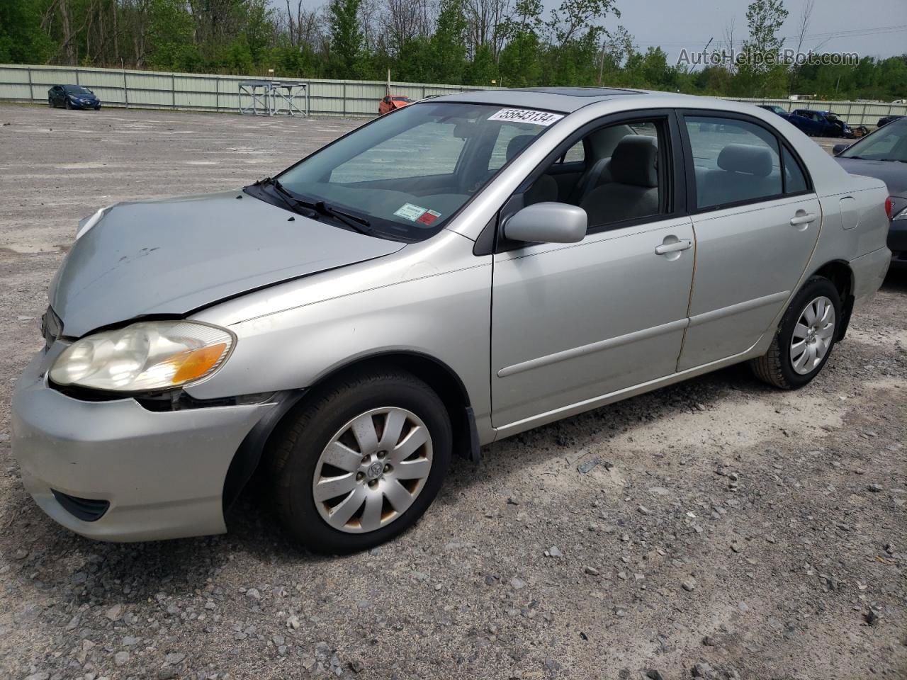 2004 Toyota Corolla Ce Silver vin: 2T1BR32E44C228605