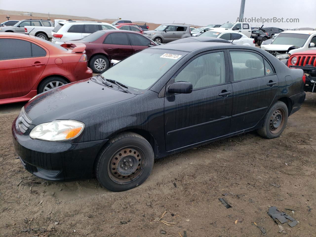 2004 Toyota Corolla Ce Black vin: 2T1BR32E44C291008