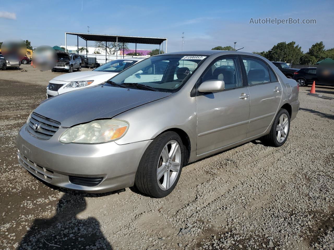 2004 Toyota Corolla Ce Бежевый vin: 2T1BR32E44C291333