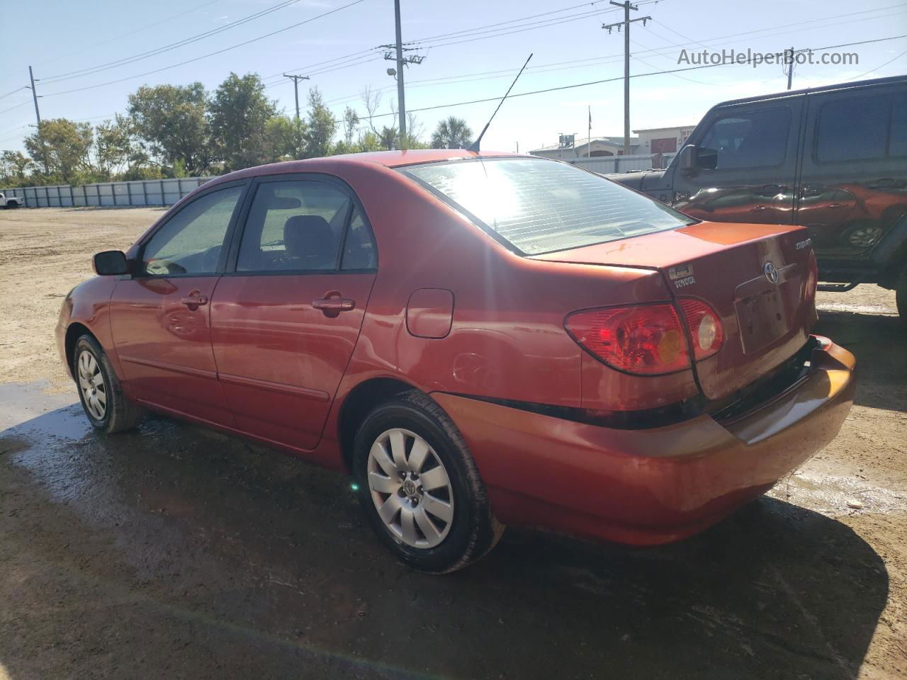 2004 Toyota Corolla Ce Red vin: 2T1BR32E44C294832