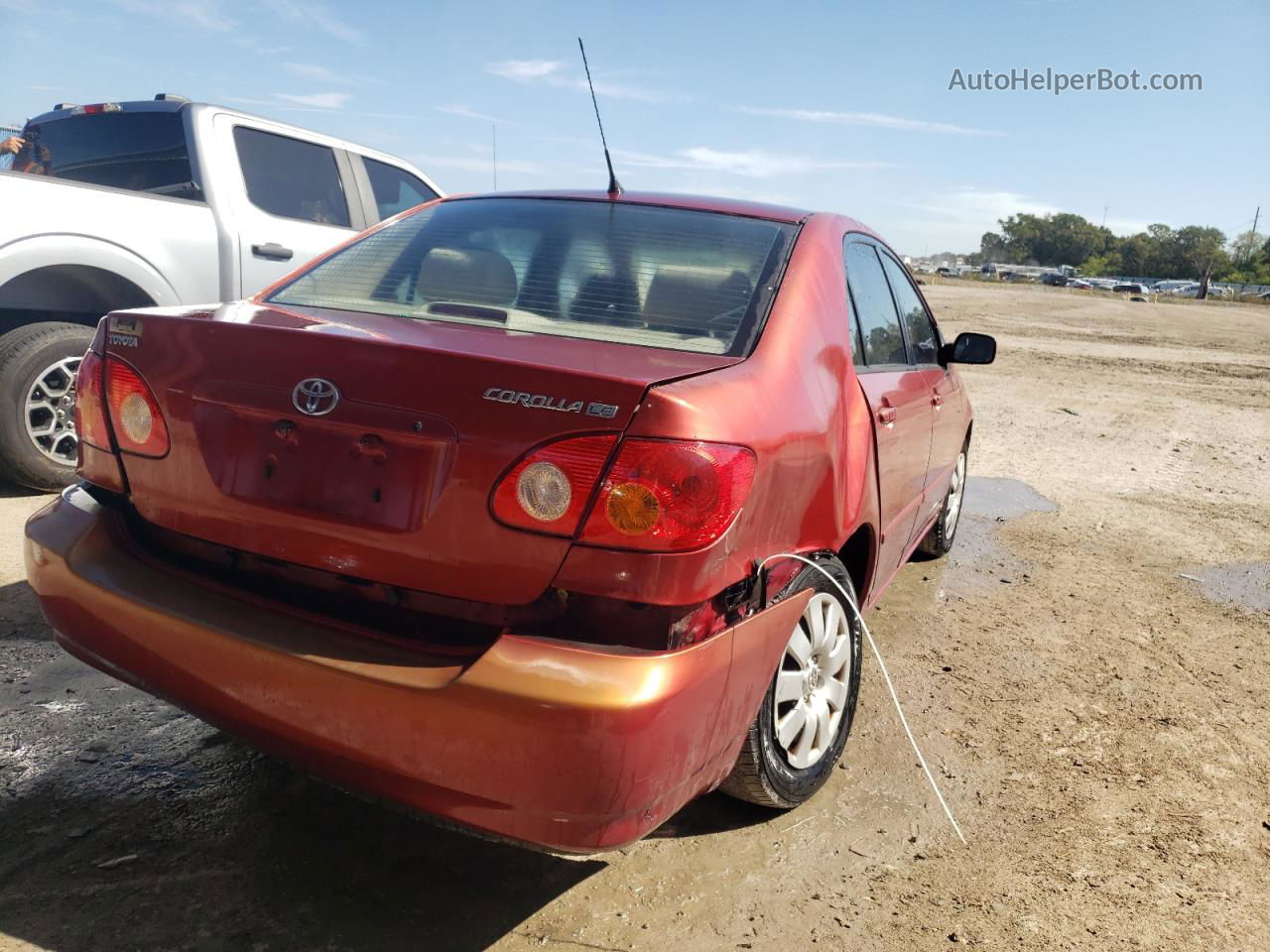 2004 Toyota Corolla Ce Red vin: 2T1BR32E44C294832