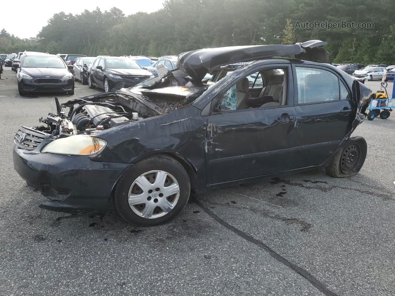 2004 Toyota Corolla Ce Black vin: 2T1BR32E44C305747