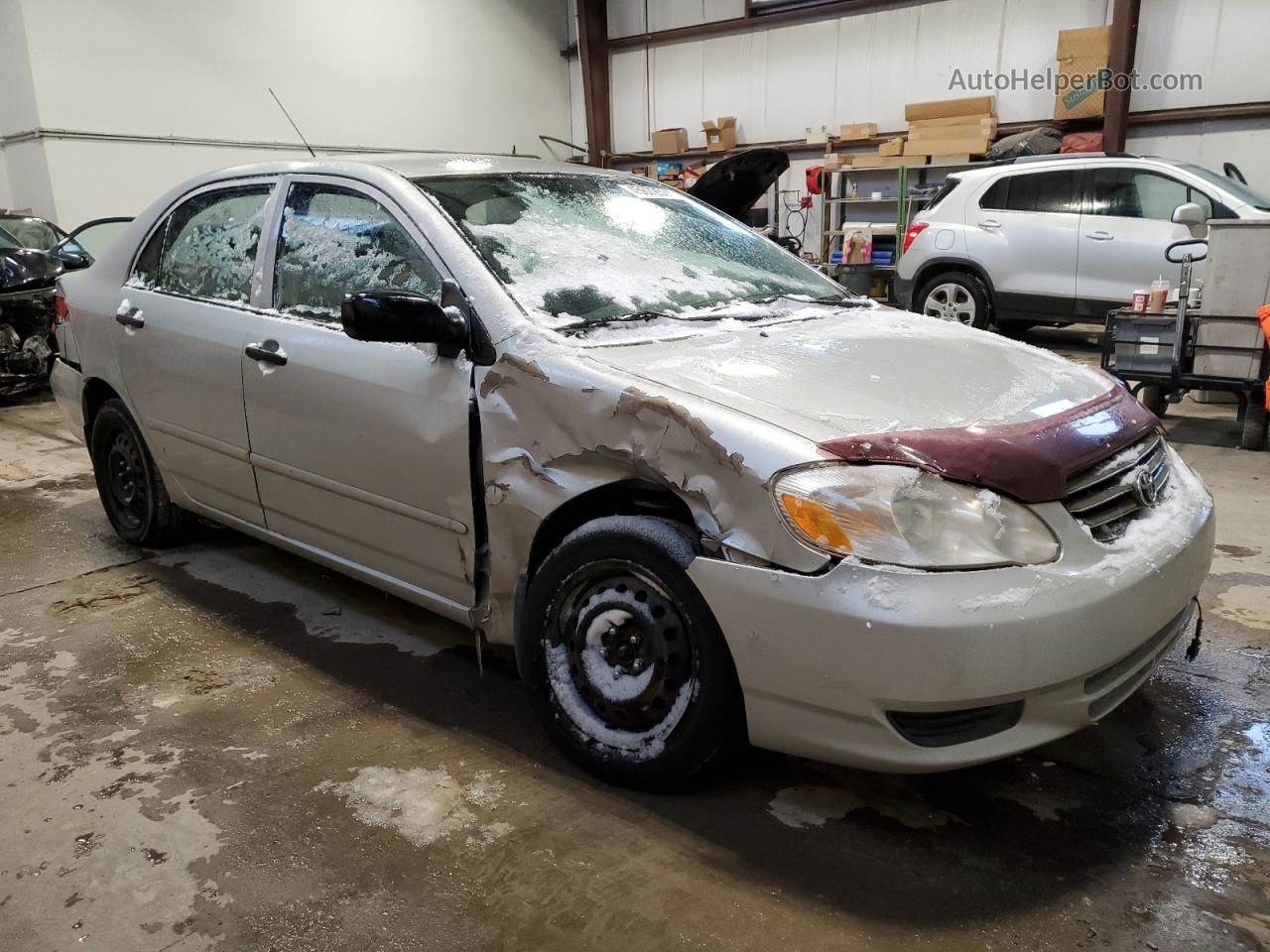 2004 Toyota Corolla Ce Silver vin: 2T1BR32E44C820120