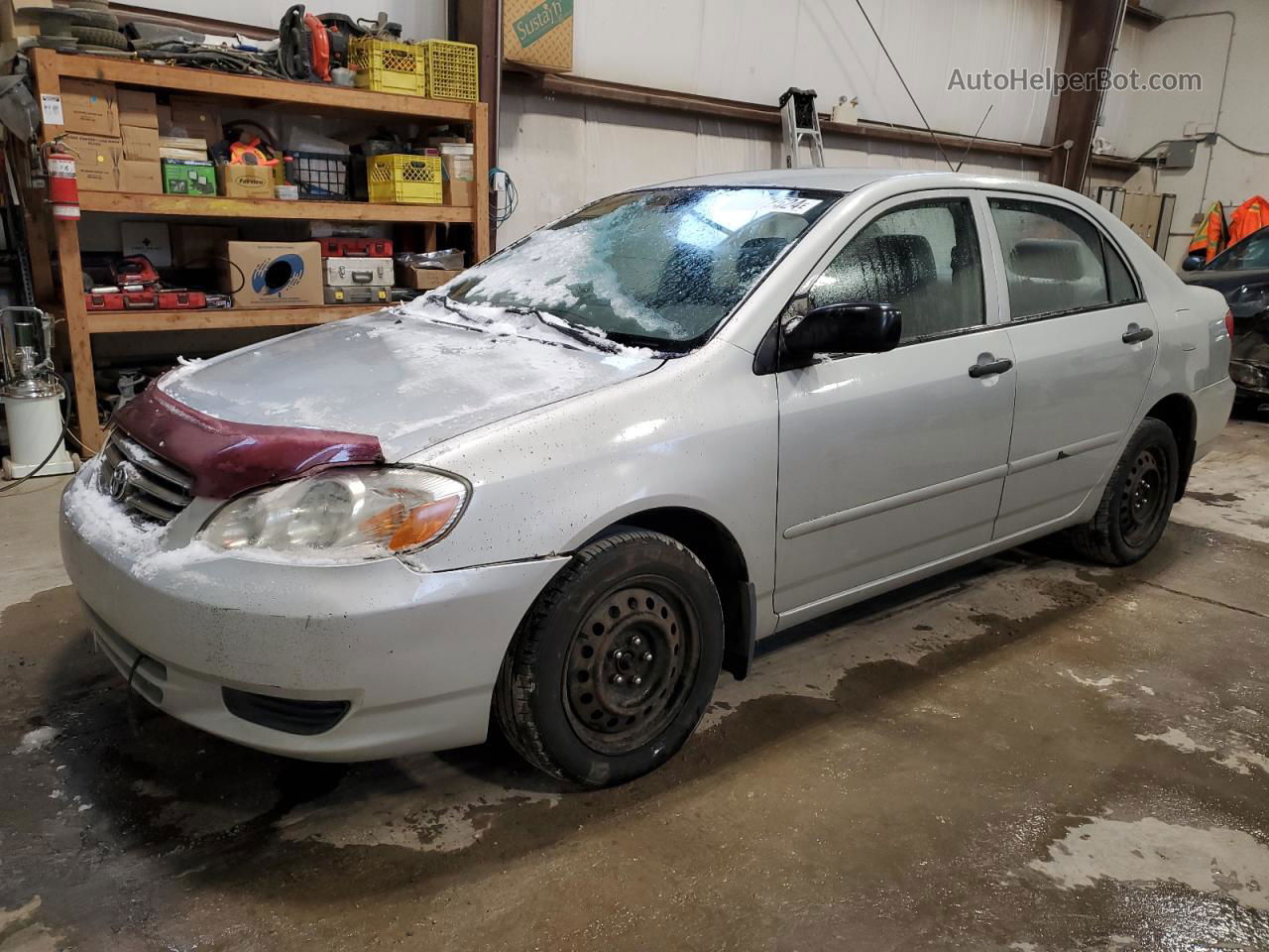 2004 Toyota Corolla Ce Silver vin: 2T1BR32E44C820120