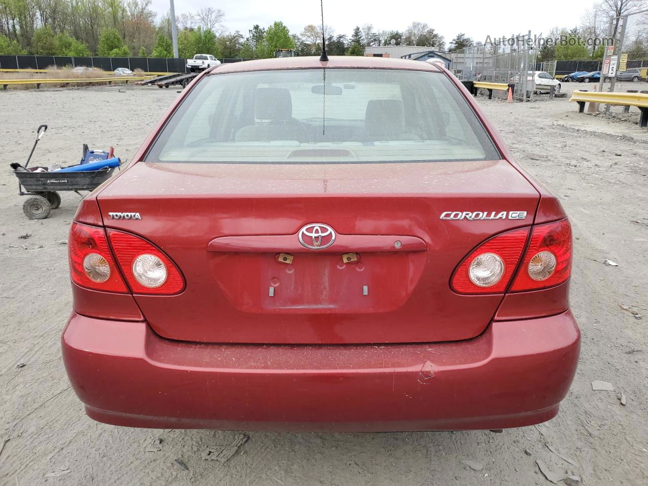 2008 Toyota Corolla Ce Red vin: 2T1BR32E48C867847