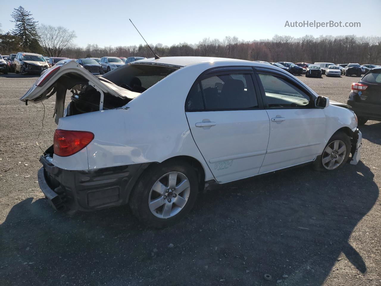 2008 Toyota Corolla Ce White vin: 2T1BR32E48C879397