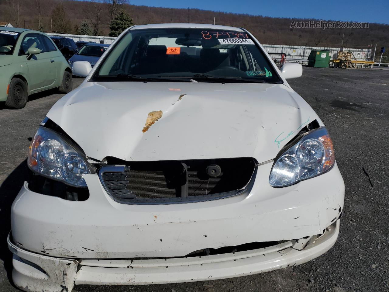 2008 Toyota Corolla Ce White vin: 2T1BR32E48C879397