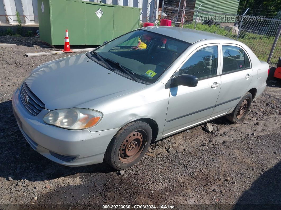 2003 Toyota Corolla Ce Silver vin: 2T1BR32E53C007531