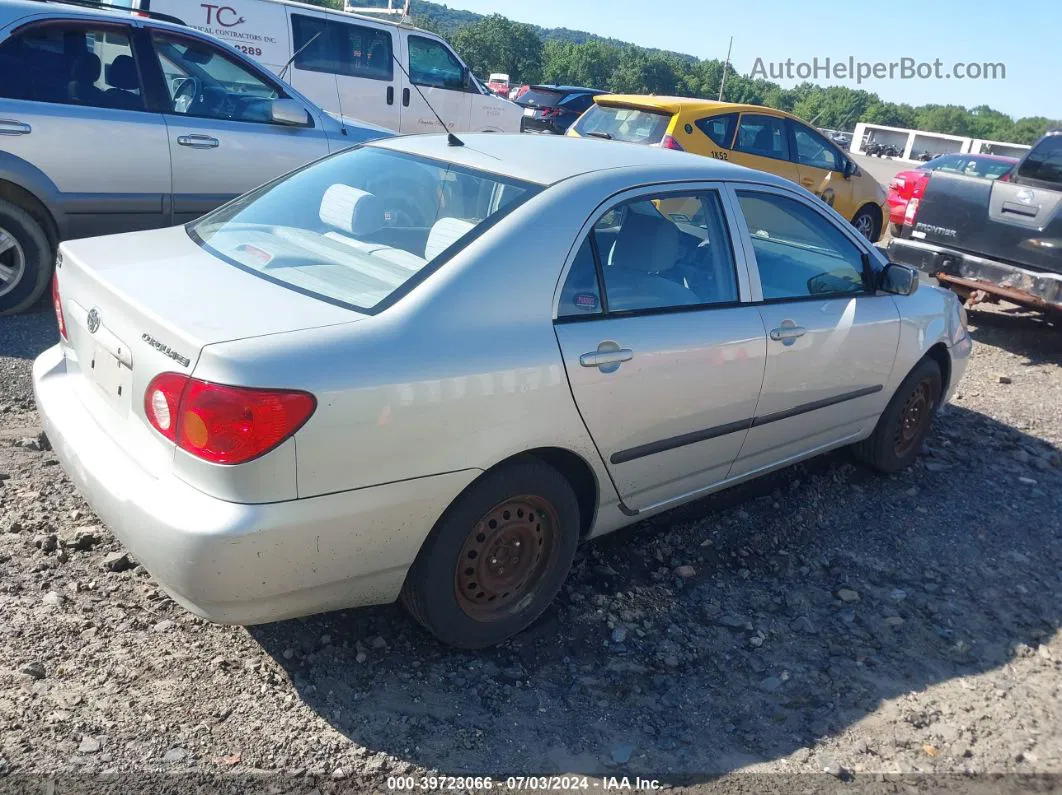 2003 Toyota Corolla Ce Silver vin: 2T1BR32E53C007531