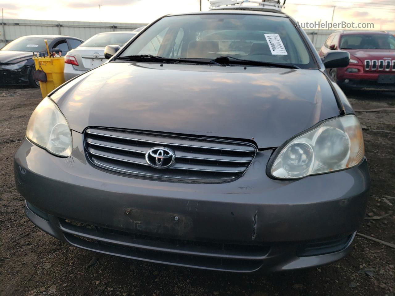 2003 Toyota Corolla Ce Gray vin: 2T1BR32E53C047320