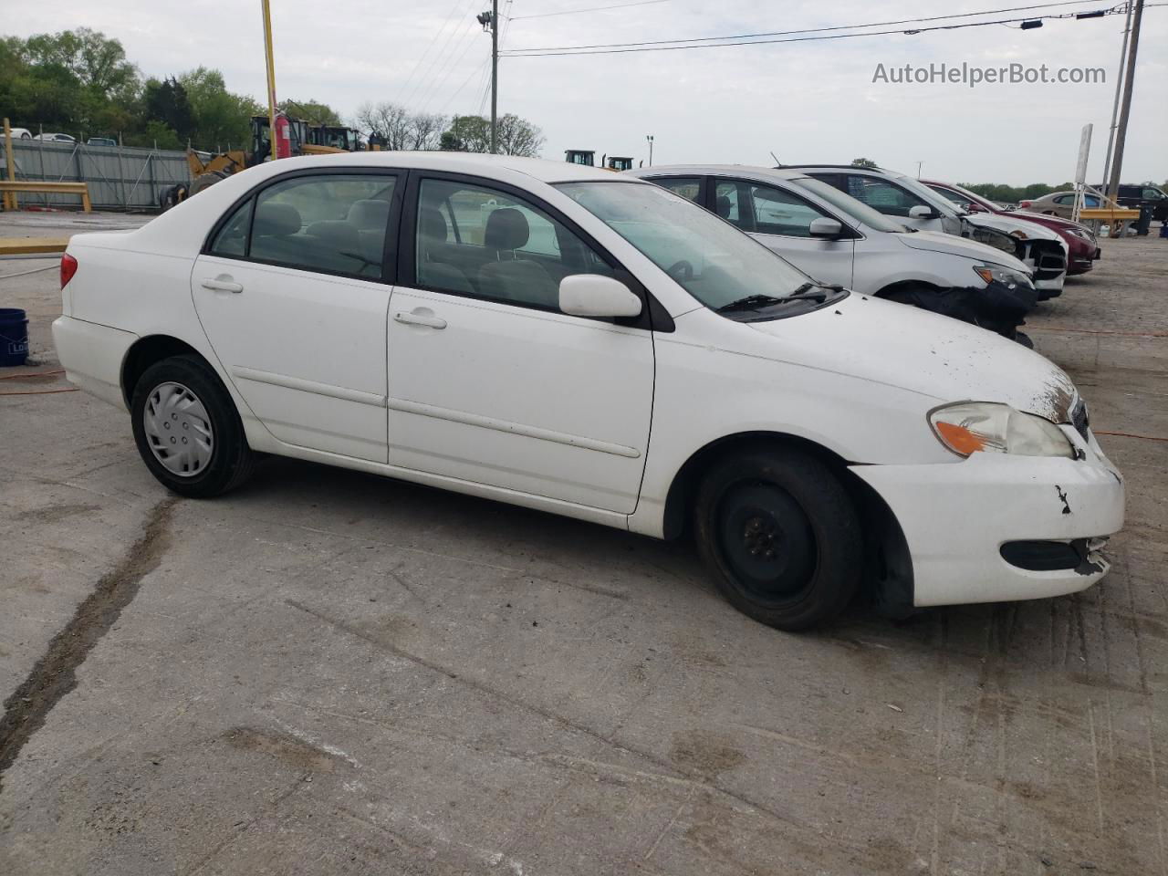 2005 Toyota Corolla Ce White vin: 2T1BR32E55C391300