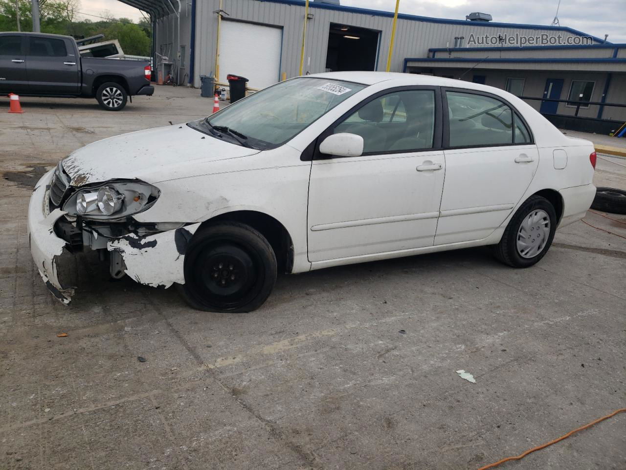 2005 Toyota Corolla Ce White vin: 2T1BR32E55C391300