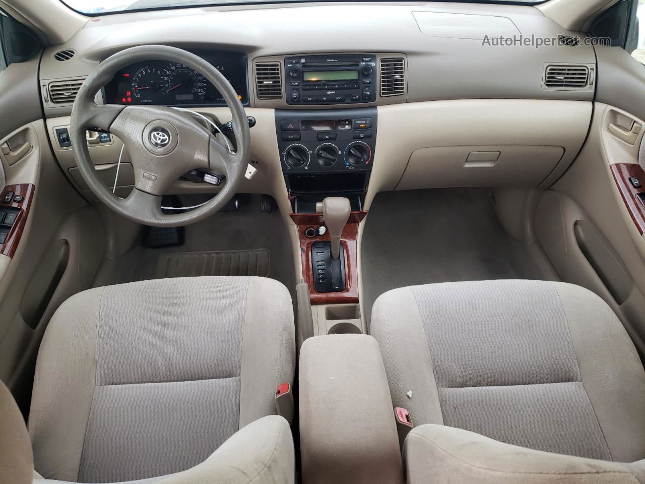 2005 Toyota Corolla Ce White vin: 2T1BR32E55C391300