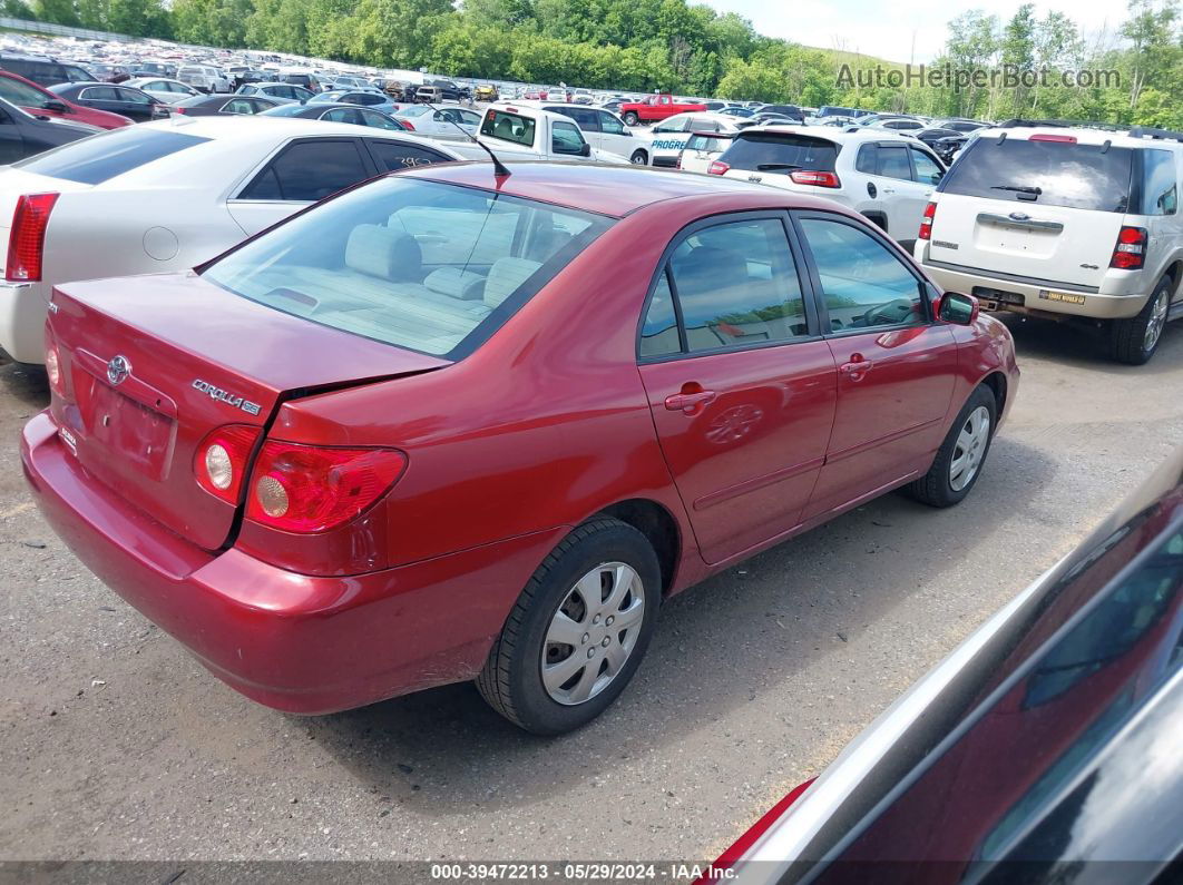 2005 Toyota Corolla Le Red vin: 2T1BR32E55C499965