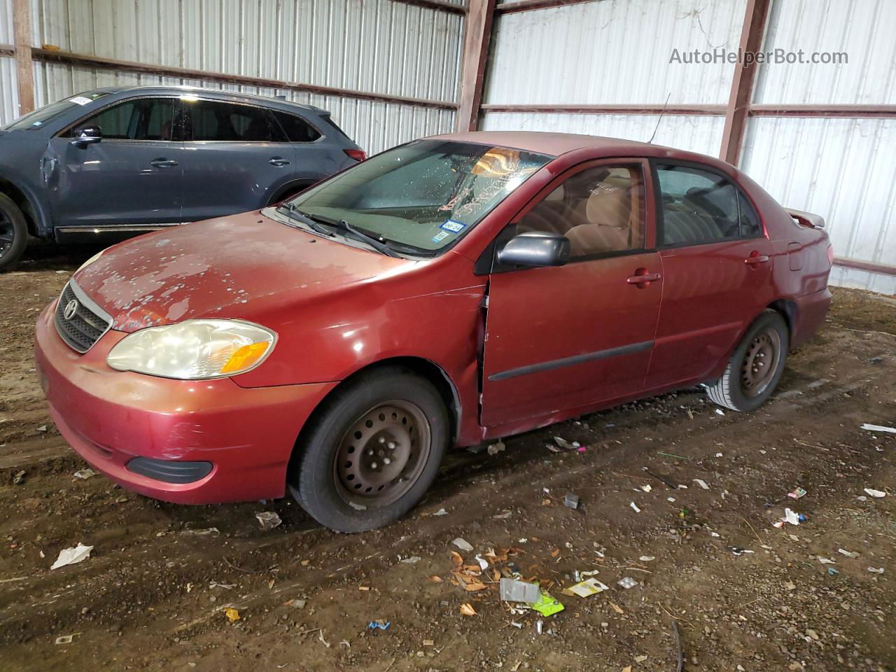 2008 Toyota Corolla Ce Red vin: 2T1BR32E58C870904