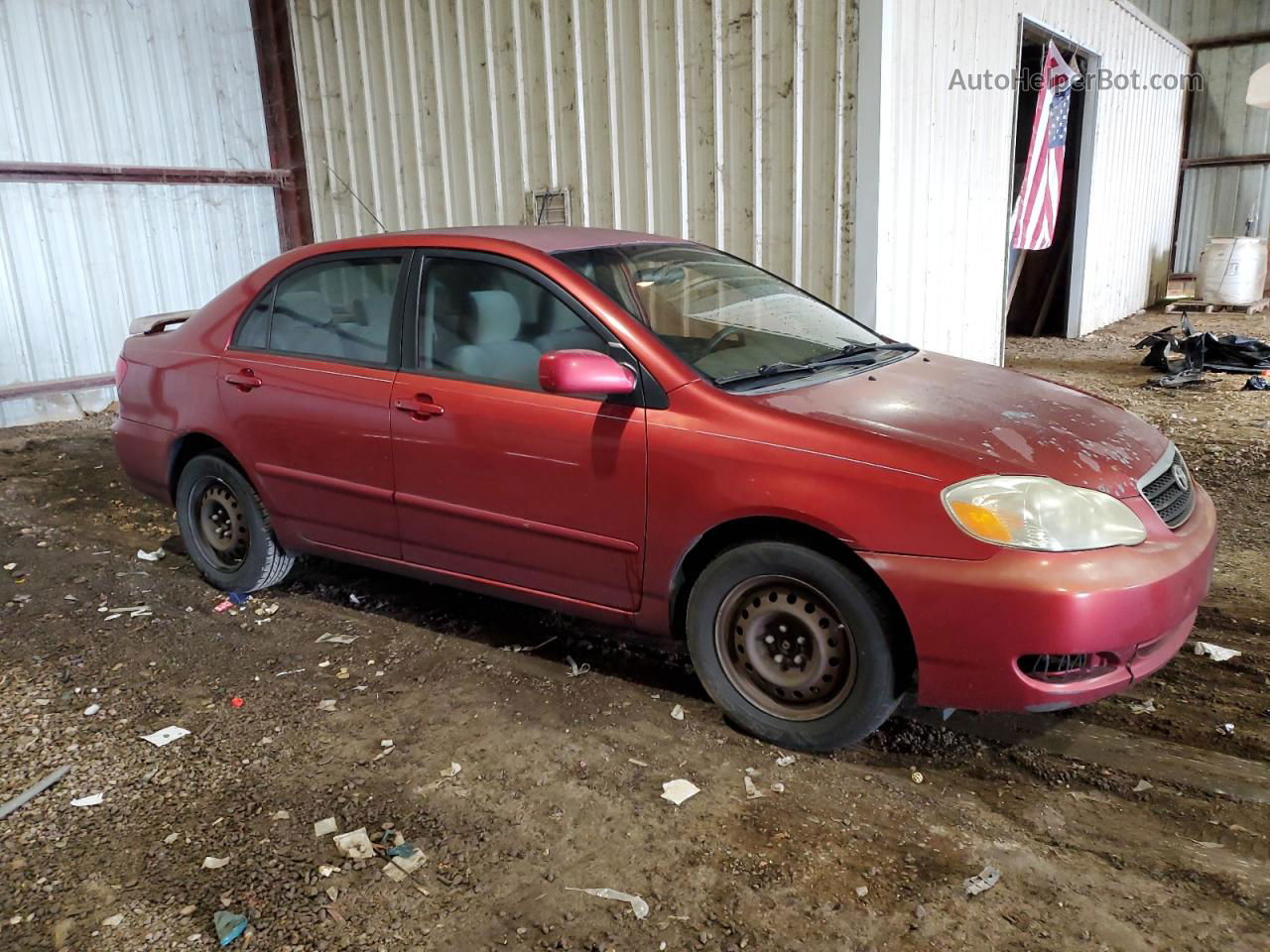 2008 Toyota Corolla Ce Red vin: 2T1BR32E58C870904