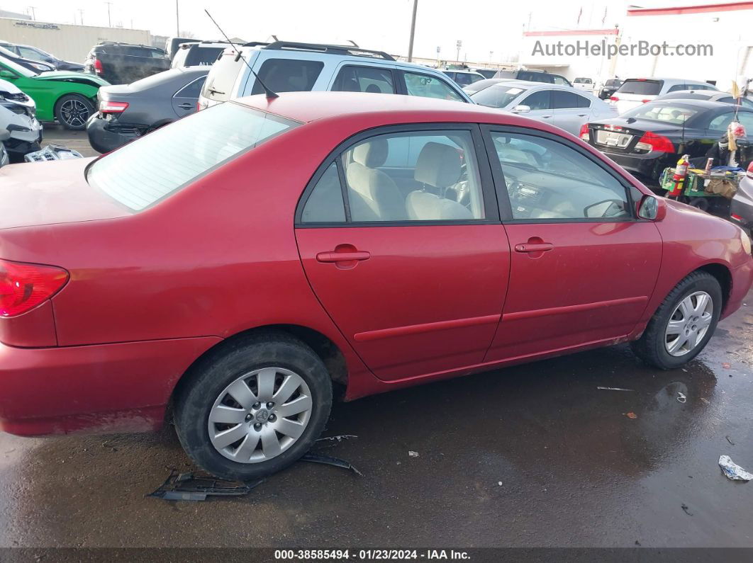 2003 Toyota Corolla Le Red vin: 2T1BR32E63C089270