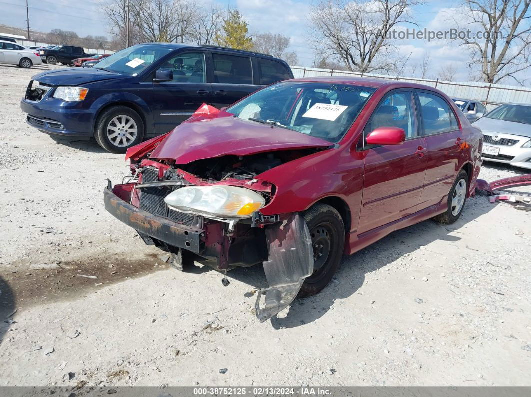 2004 Toyota Corolla S Maroon vin: 2T1BR32E64C235555