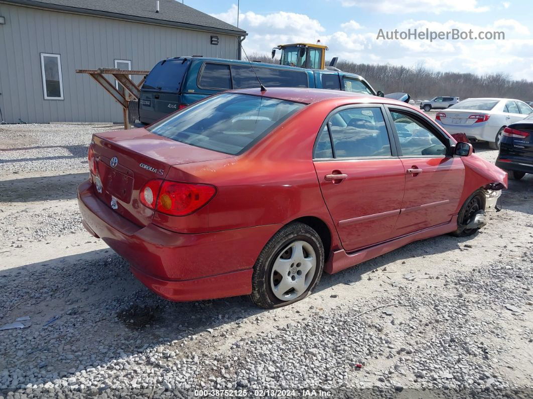 2004 Toyota Corolla S Maroon vin: 2T1BR32E64C235555