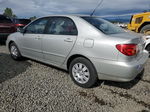 2004 Toyota Corolla Ce Silver vin: 2T1BR32E64C241503