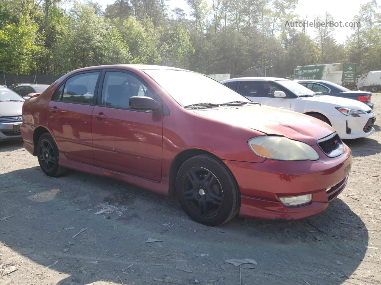 2004 Toyota Corolla Ce Red vin: 2T1BR32E64C284433